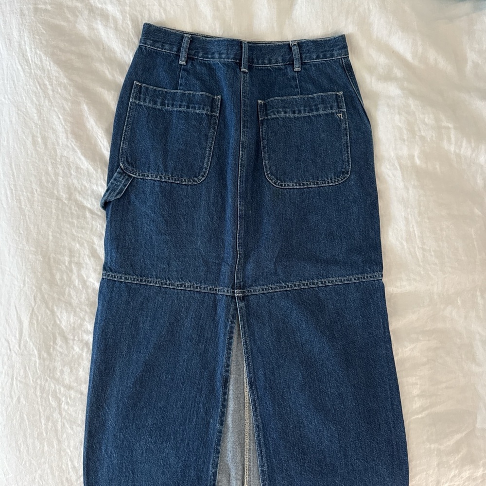 Madewell Dark Blue Denim Maxi Skirt